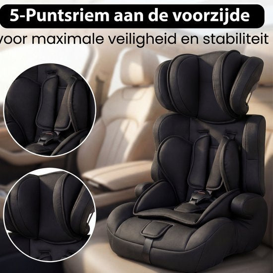 Oemmie Autostoel i-Size - Autostoeltjes - Kinderstoel Auto - Kinderzitje - Autozitje - Groep 1/2/3 (67-150cm) - Zwart