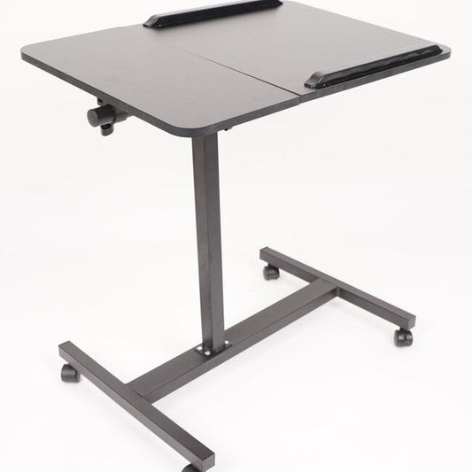 Ceruzo Verrijdbare Laptoptafel – In Hoogte Verstelbaar – 2 Kantelbare Werkbladen – Zwart