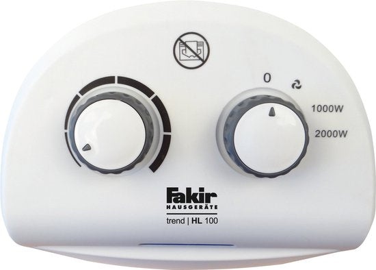 Fakir Trend HL 100 Elektrische Kachel - Verwarming met Ventilator - Wit/Grijs