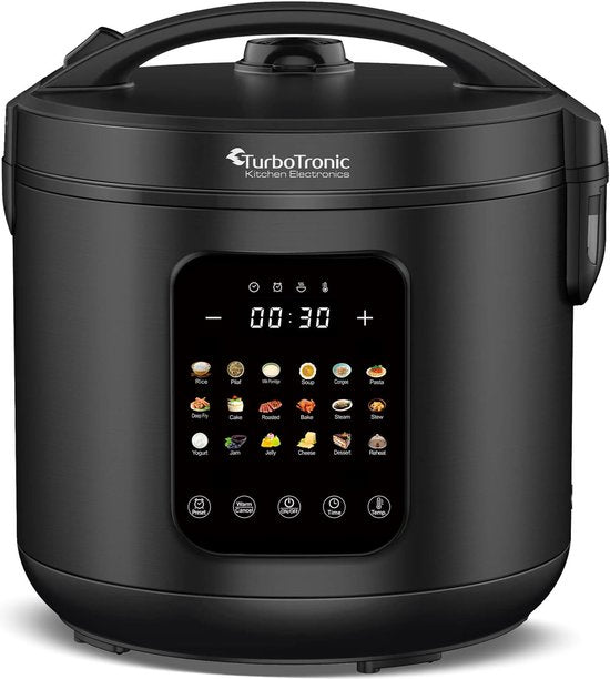 TurboTronic DMC21 Multicooker met 18 Kookprogramma's - Zwart