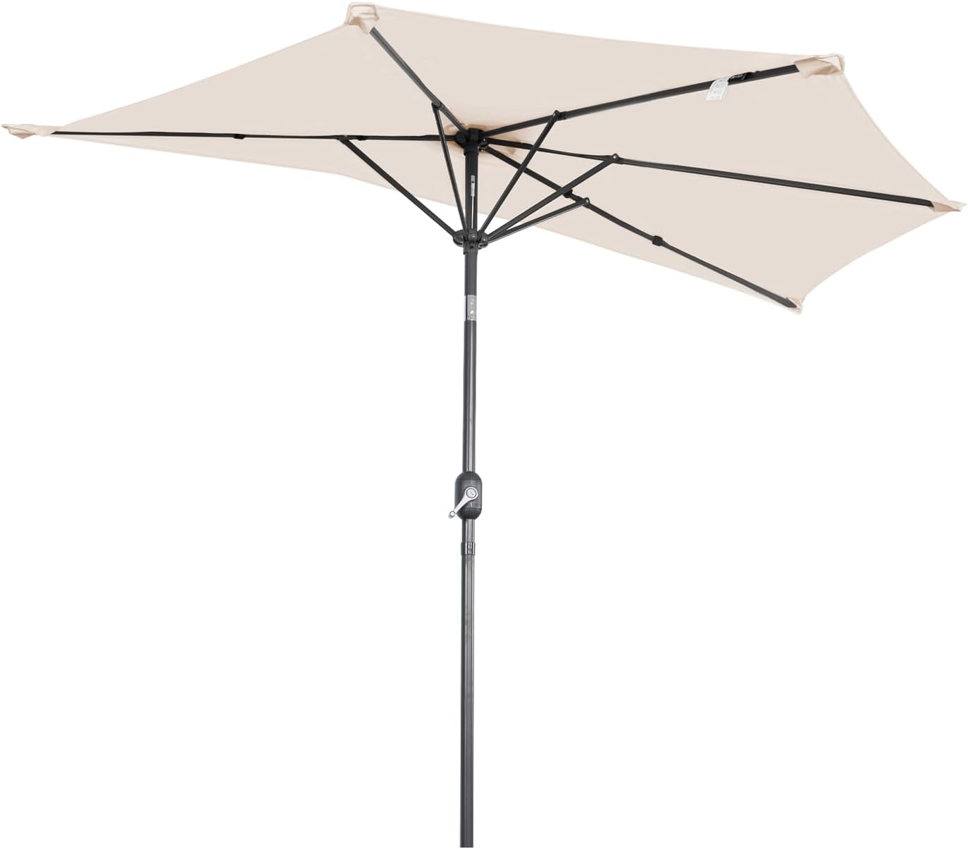 Angel Living Balkonparasol - Halfrond - 265 x 130 cm - Beige