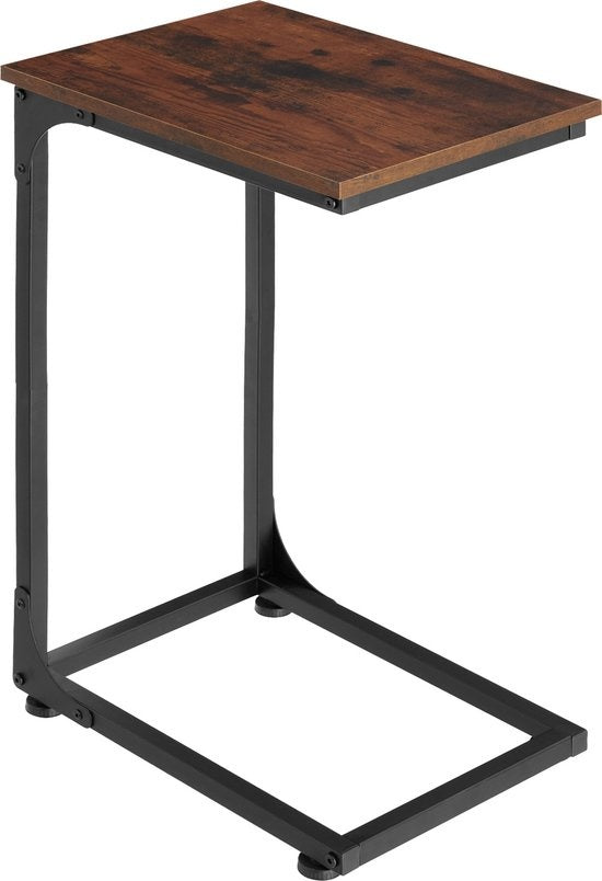 tectake® - Bijzettafel Erie - industrieel - donkerbruin - 40x30x63 cm - 404455