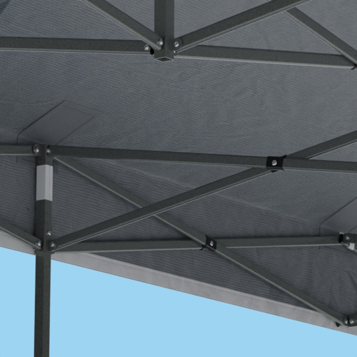 LifeGoods Partytent - Paviljoen - EasyUp - Opvouwbaar - 4 Zijwanden - Waterdicht - Met Draagtas met wieltjes - 300 x 600 cm - Donkergrijs