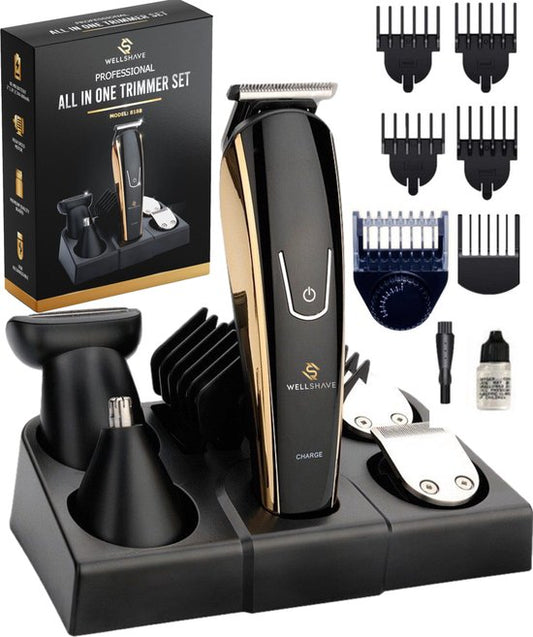 Wellshave 5 in 1 Baardtrimmer Mannen Pro - Trimmer Baard en Lichaam