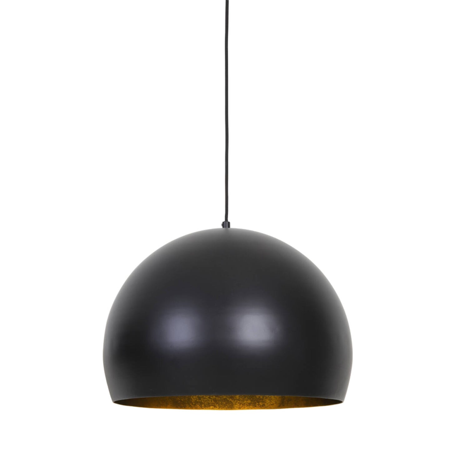 Light & Living JAICEY Hanglamp Ø56x40 cm – Mat Zwart met Goud – Industrieel Design – E27