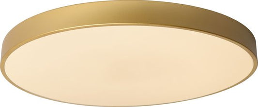 Lucide UNAR - Plafonnière (Plafondlamp) - Ø 60 cm - LED 3 StepDim - 1x60W 2700K - Mat Goud / Messing