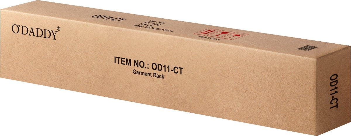 O'DADDY® Kledingrek op Wieltjes  - Verstelbare & Uitschuifbare kledingstang - Verstelbare Hangstang - Stabiel tot 130 kg - Zilver