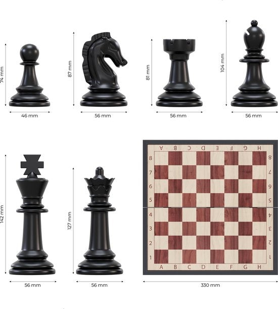Magnetisch Schaakbord met Schaakstukken - Opklapbaar Schaakset - Chess Set