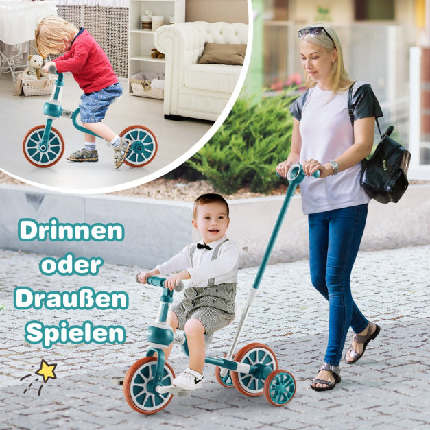 Coast Kinderfiets - 4-in-1 - Verstelbaar - 37 x 72 x 101cm - groen