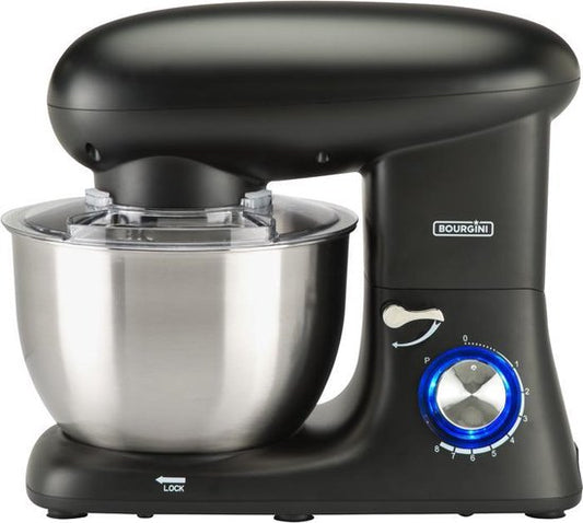 Keukenmachine - Bourgini Kitchen Chef Plus 5.5L - Keukenmixer - KeukenRobot Zwart