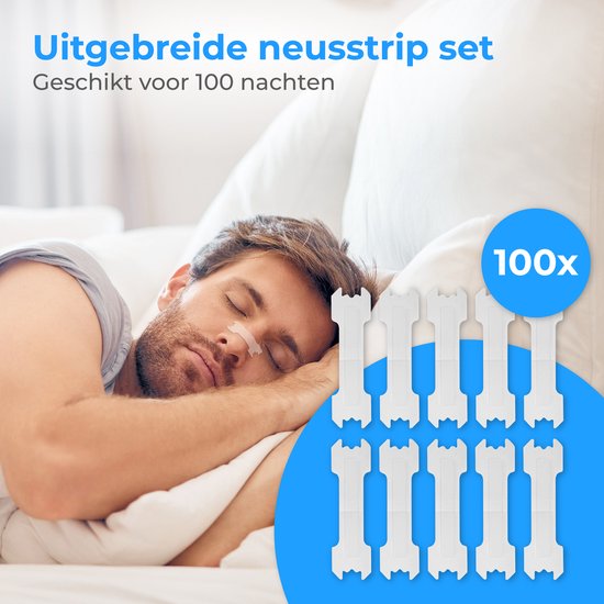 Nuvance Neusstrips 100 Stuks - Neuspleisters - Transparant - Anti Snurk Pleisters - Neusspreider - Snurken - Betere ademhaling