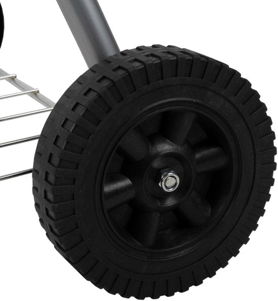 alpina Houtskool BBQ - Kogelbarbecue Ø43 cm - Barbecue met Deksel en Wielen - Geïntegreerd Ventilatiesysteem - Verwijderbare Asopvangbak - Zwart