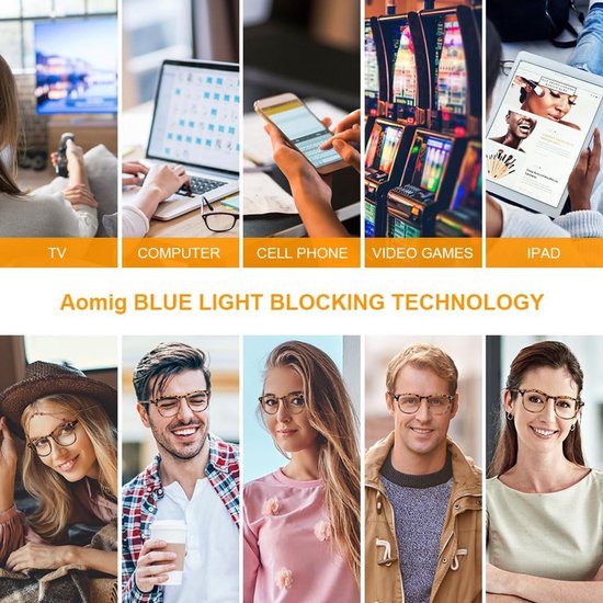 Blauw Licht Bril - Computer Bril - Scherm Tijd - Lichtgewicht Frame - Uniseks - Schildpad