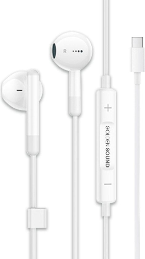Golden Sound bedrade oordopjes - Oordopjes met draad en microfoon - USB-C aansluiting