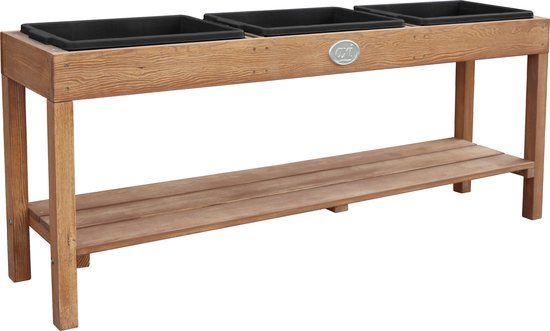 AXI Activiteiten Tafel in Donker Bruin met 3 Zwarte Bakken - Multi-inzetbare kindertafel voor diverse activiteiten