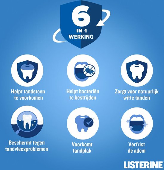 Listerine Total Care Bescherming Tegen Tandsteen 500 ml