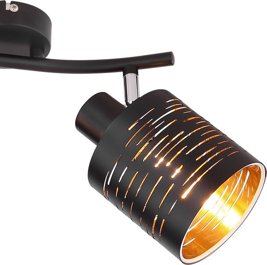 Globo - spot - TUNNO - zwart - metaal - opbouwspot - E14 - 15342-2