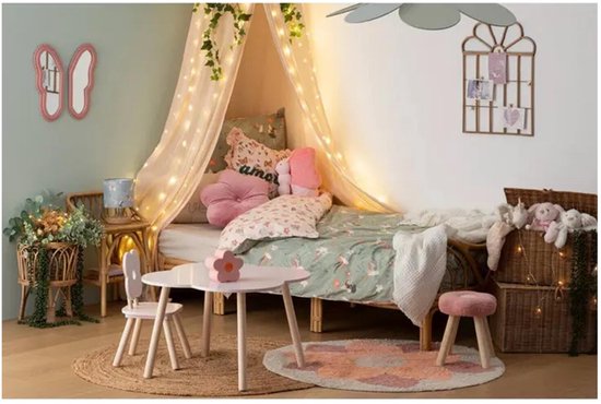 Atmosphera Kids Kinderstoel Bloem - 27x27x48cm - Roze