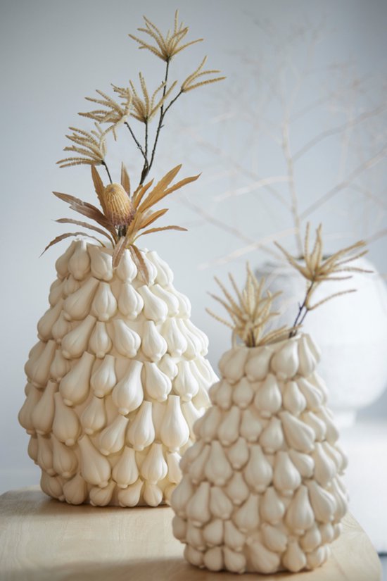 Light & Living Vaas Garlic 47cm - Crème