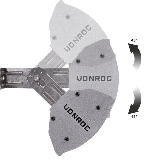 VONROC Sfeervolle terrasverwarmer – Marsili 2000W – Hoog rendement – Zilver - Low Glare lamp – 2 Warmteniveaus – Met afstandsbediening