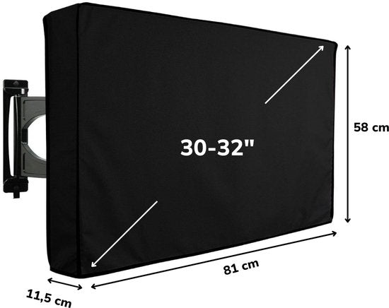 Alpina Outdoor televisiehoes - 81x58x11,5 cm - water- en vuilafstotend - zwart