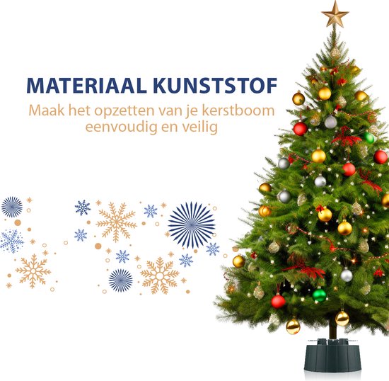 Arti Casa Kerstboom Standaard - Kerstboomvoet voor Echte Kerstboom - Kerstboomstandaard voor Binnen - Stammen tussen 35 - 130 mm