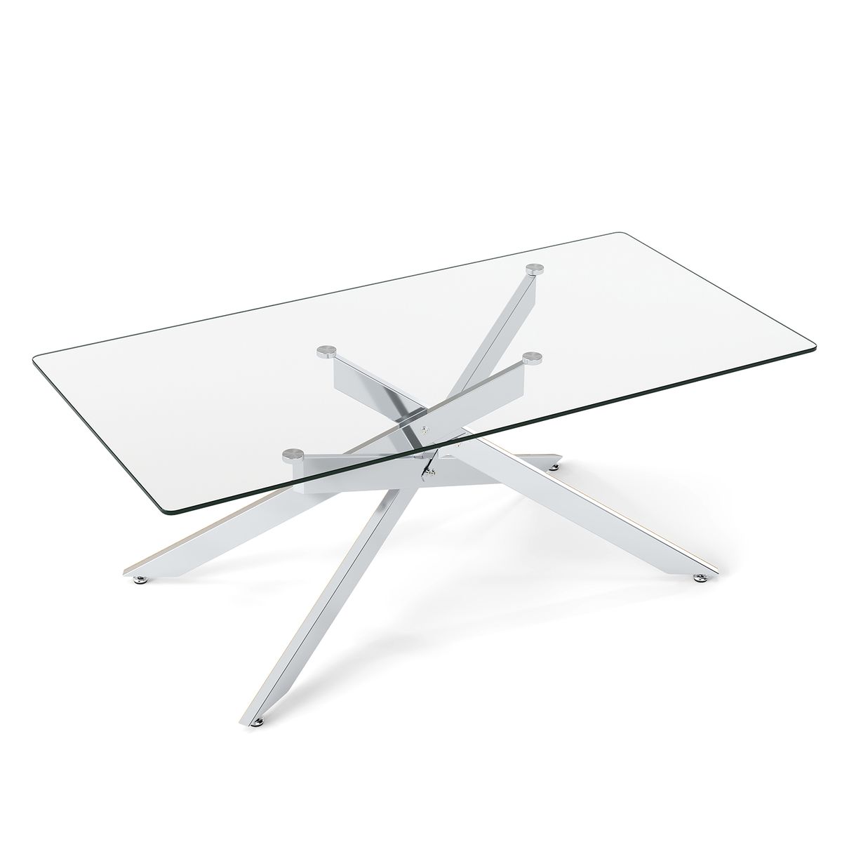 Coast Salontafel - gehard glas - modern design - silver 120 x 60 x 45,5 cm