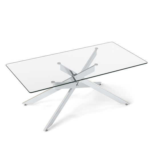 Coast Salontafel - gehard glas - modern design - silver 120 x 60 x 45,5 cm