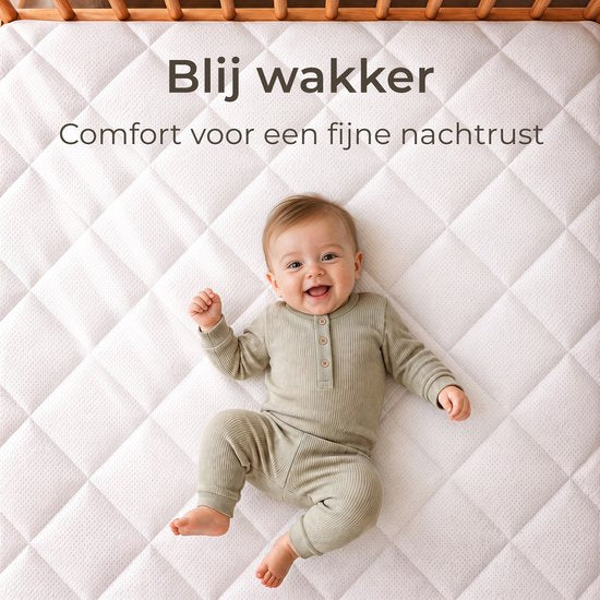 CozySense® Babymatras 70x140 cm – Ledikant Matras – Babymatrassen – Ademend Katoen – afneembare hoes – OEKO-TEX® & CertiPUR-US® gecertificeerd – 10 cm