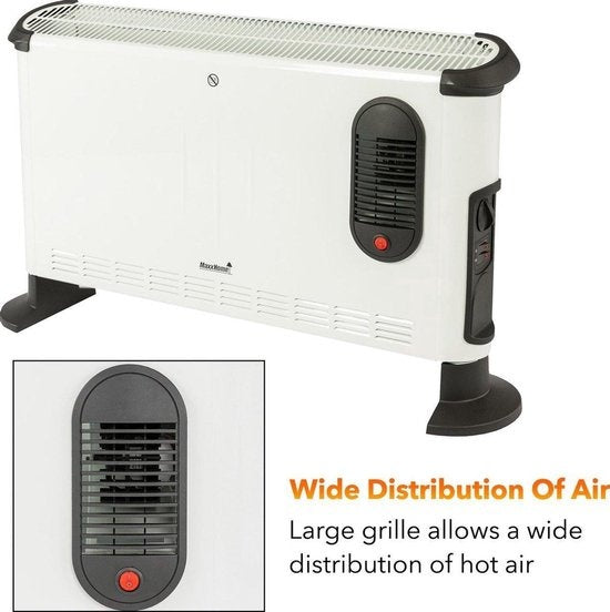 Perel Convectorkachel, voor binnen, drie warmtestanden, turboventilator, 3000 W