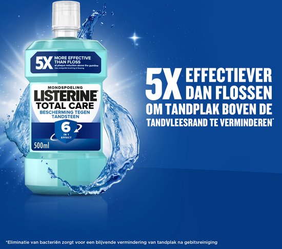 Listerine Total Care Bescherming Tegen Tandsteen 500 ml