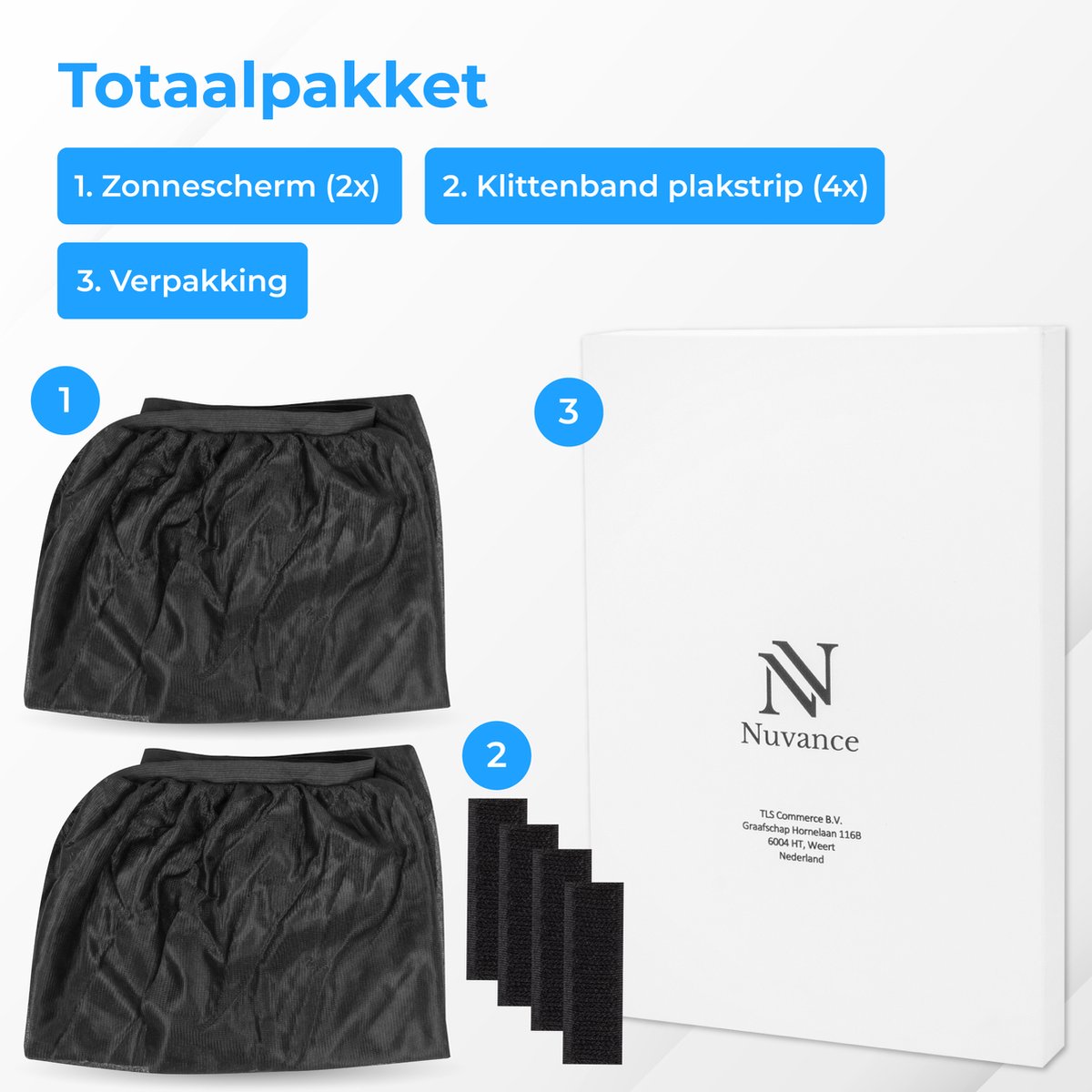 Nuvance - Zonnescherm Auto Baby - Zonneschermen - Zonwering - Zijruit - 2 Stuks - UV Protectie