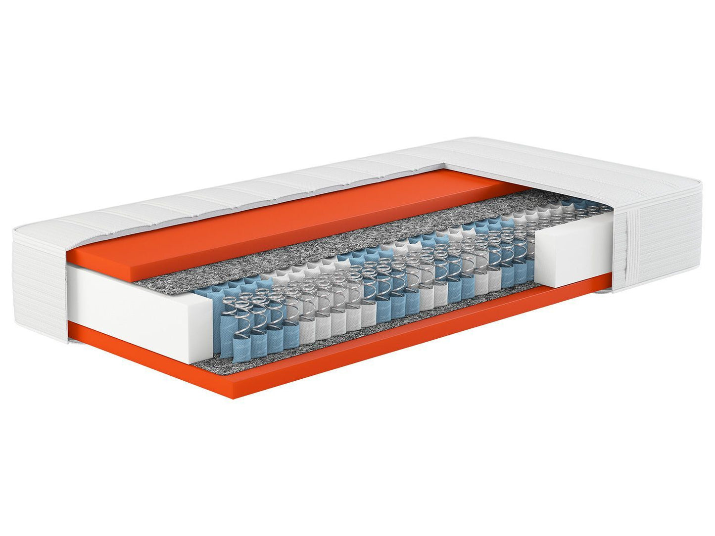 Hn8 Slaapsystemen Dynamic - 7 Zones Pocketveringmatras - Wit - Zacht - 160x200