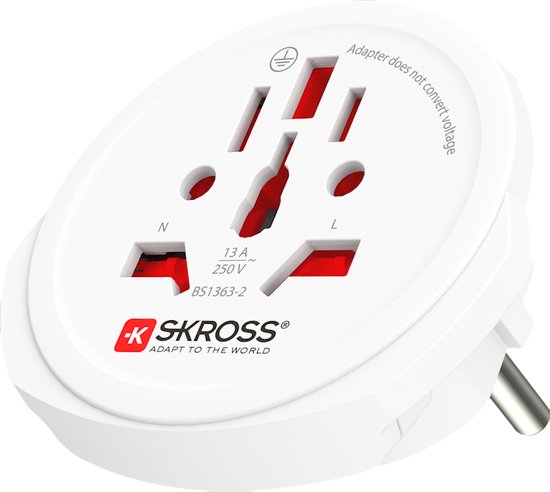 SKROSS - Reisadapter - Wereld naar Europa