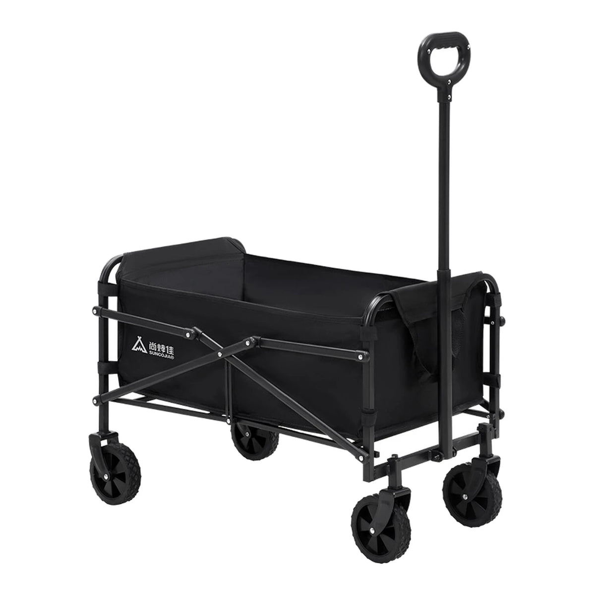 SUNCOJIA Opvouwbare Bolderkar met Wielen Zwart 80 x 46 cm