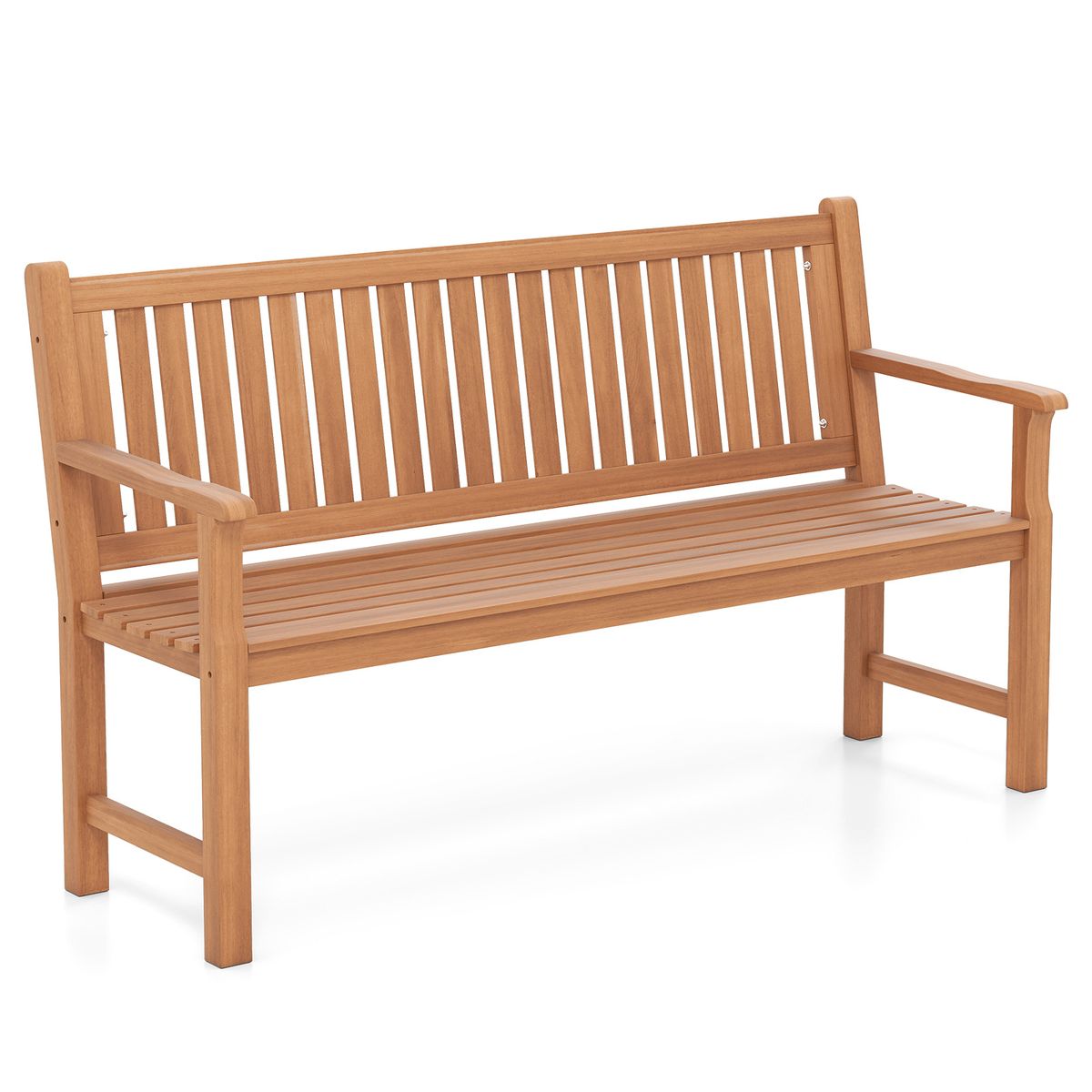Coast Tuinbank - driezitsbank van dennenhout - ergonomische rugleuning en armleuningen - naturel - 150 x 53,5 x 89 cm