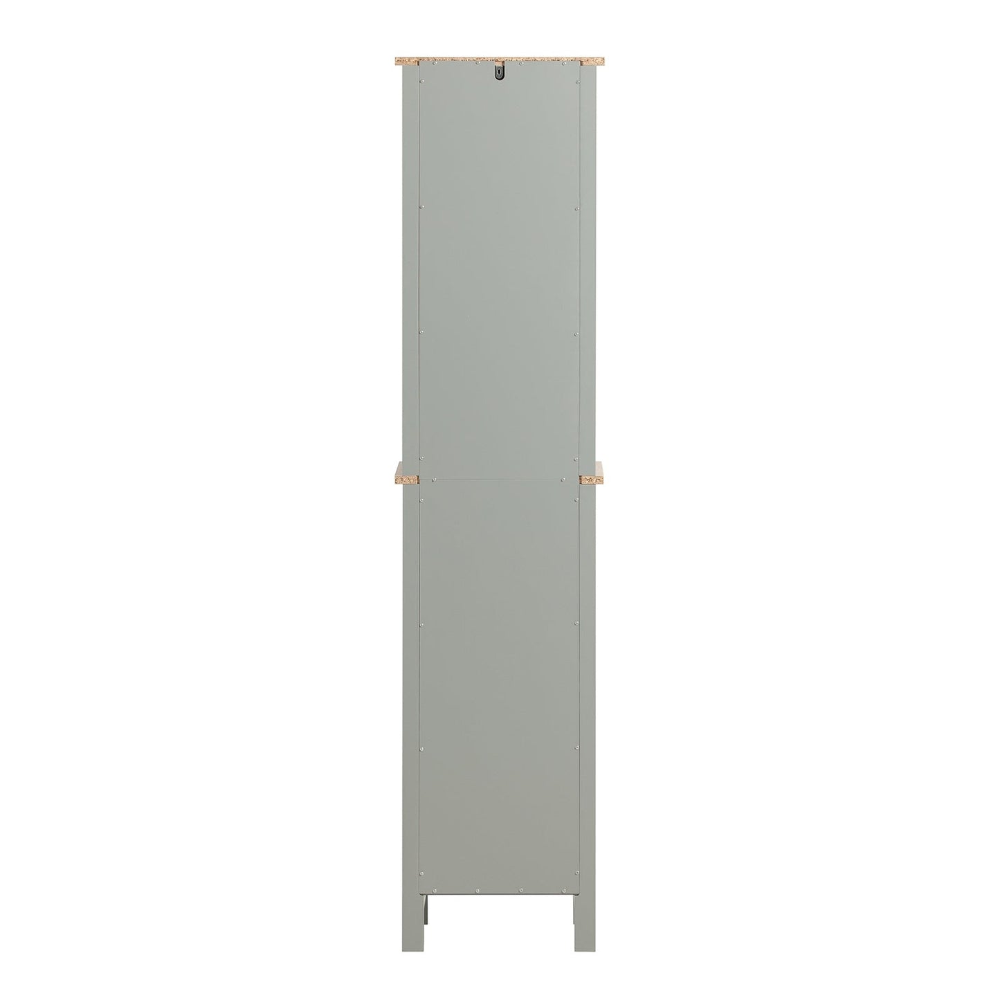 SoBuy Badkamer Kolomkast - 1 Deurs - 3 Planken - 39 x 30 x 169 cm - Grijs