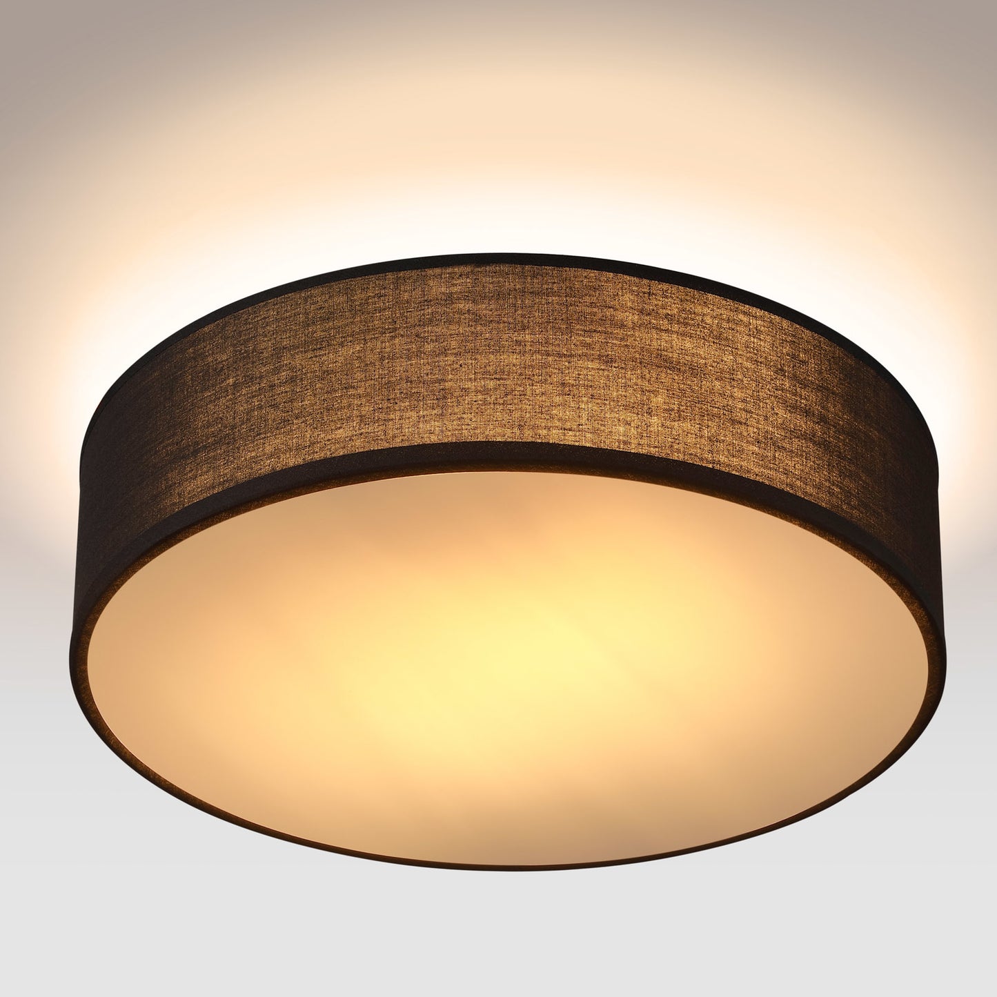 Monzana Plafondlamp Zwart Stof Ø38cm