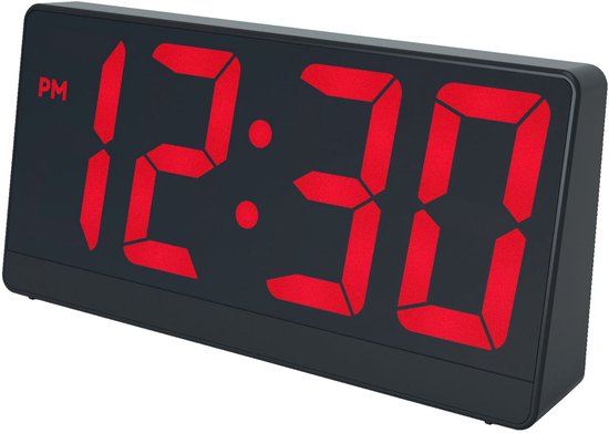 Caliber Digitale Wekker - Wekkers digitaal - Instelbare Snooze Tijd - Alarmklok - Dimbaar display - Digitale klok slaapkamer - USB Oplader