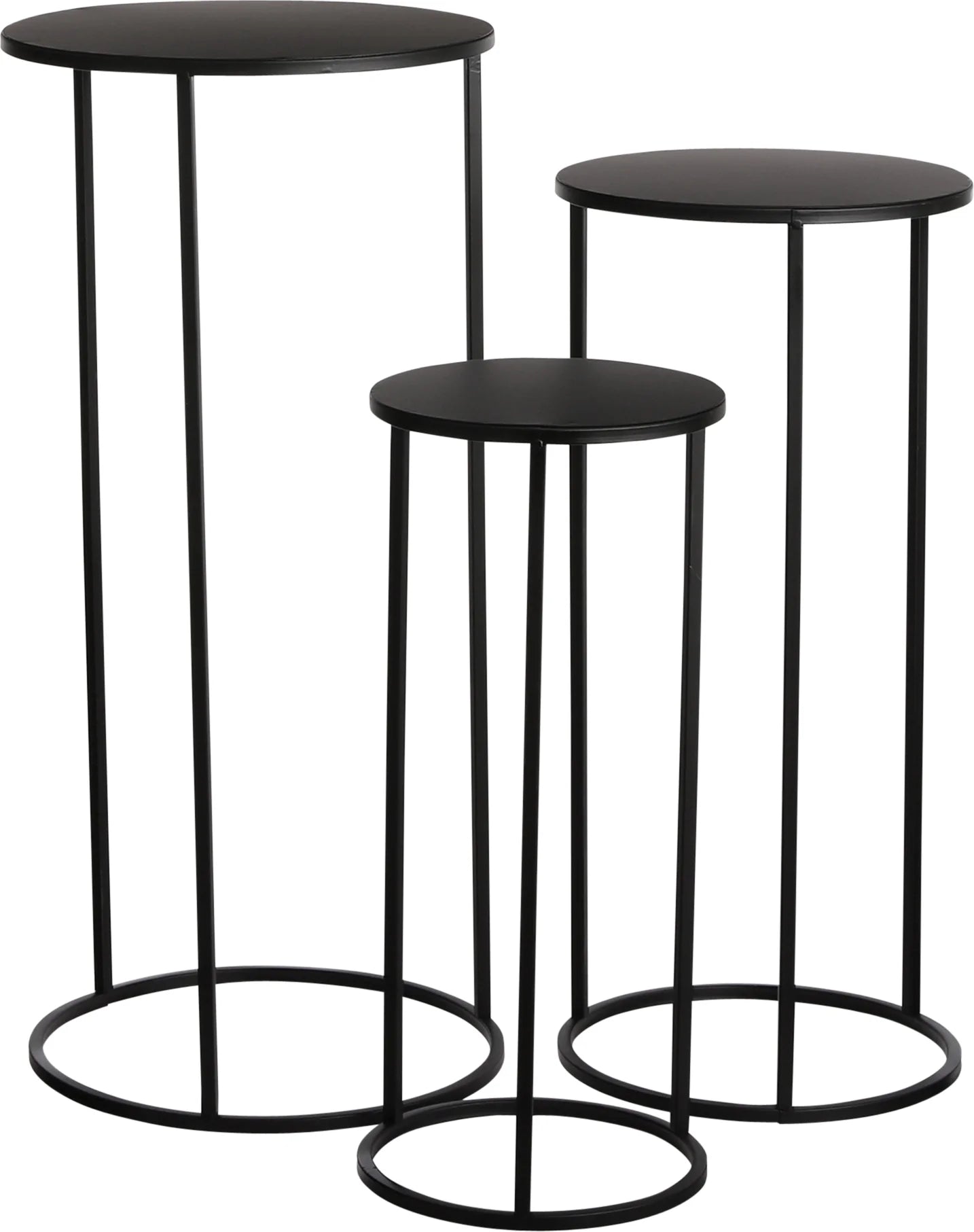 Everydays by Intratuin Bijzettafel Quinty Zwart - Diameter 27 cm, Hoogte 60 cm