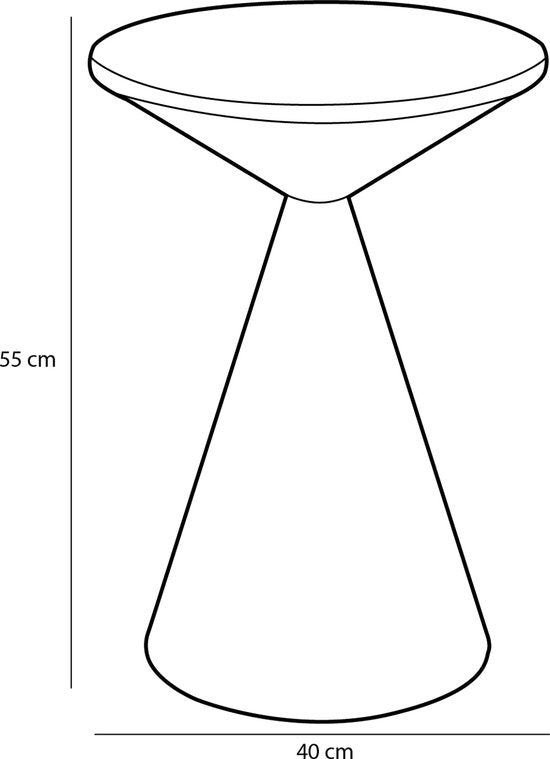 Mica Decorations Royale Bijzettafel - H55 x Ø40 cm - Metaal - Zwart