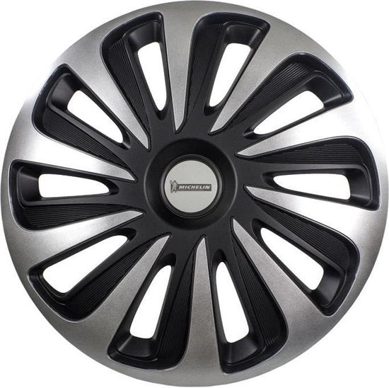 Michelin Wieldoppen 15 inch - zilver/zwart - nvs