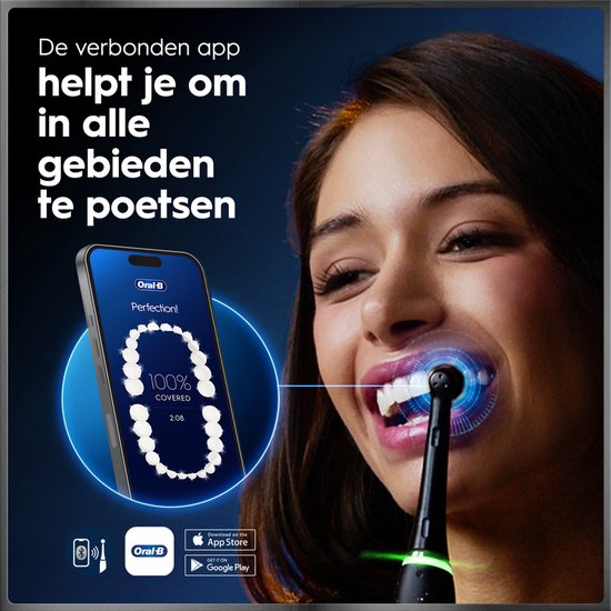 Oral-B iO 10 Elektrische Tandenborstel - Zwart - inclusief Oplaadreisetui en Opzetborstelhouder