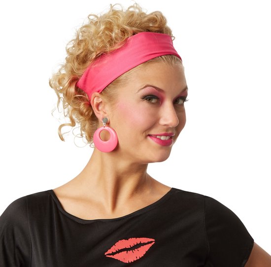 Dressforfun Vrouwenkostuum popsterretje uit de jaren 80 XXL - verkleedkleding kostuum halloween verkleden feestkleding carnavalskleding carnaval feestkledij partykleding - 301676