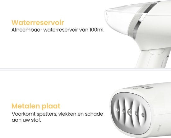 Goliving kledingstomer - Handstomer voor kleding/textiel/stof - Stoomstrijkijzer - Handstoomreiniger - Handstomer - Opvouwbaar - Incl. Reis-etui - Groen