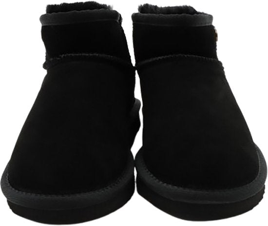 Alpacas Footwear – Dames - Echt suéde korte laarzen - Gevoerd met 100% zacht lamswol – Zwart - 42