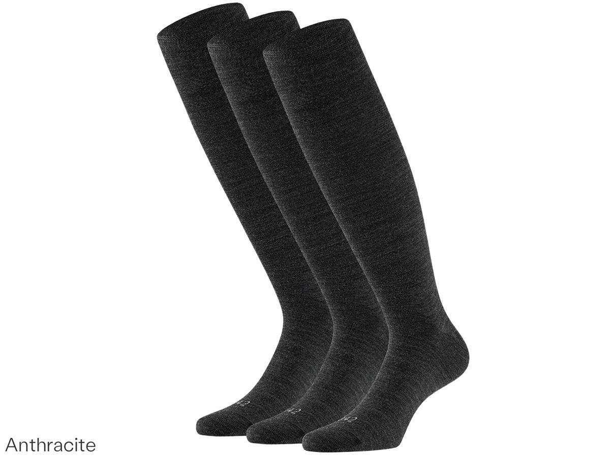 Comfort Essentials Merinowollen Kniekousen - Duurzaam & Comfortabel - maat 43-46 - dark melange