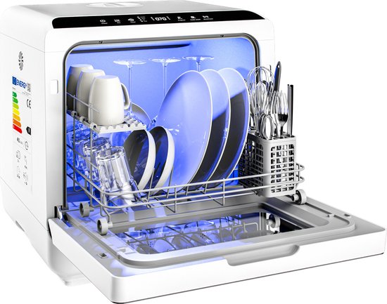 MONZANA Vaatwasser - Mini 46x45x44cm App Bediening 4,5l - Wit