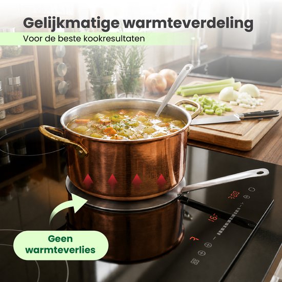 MoreCore Inductie Adapter 24cm - Inductie Adapterplaat - Inductie Beschermer - Kookplaat Beschermer - Inductieplaat - RVS