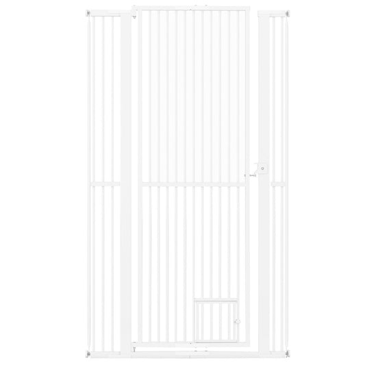 Coast Hoge Dierenbarrière Wit – 77-104 x 171 cm – Met 2 Uitbreidingssets – Zonder Boren